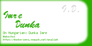 imre dunka business card